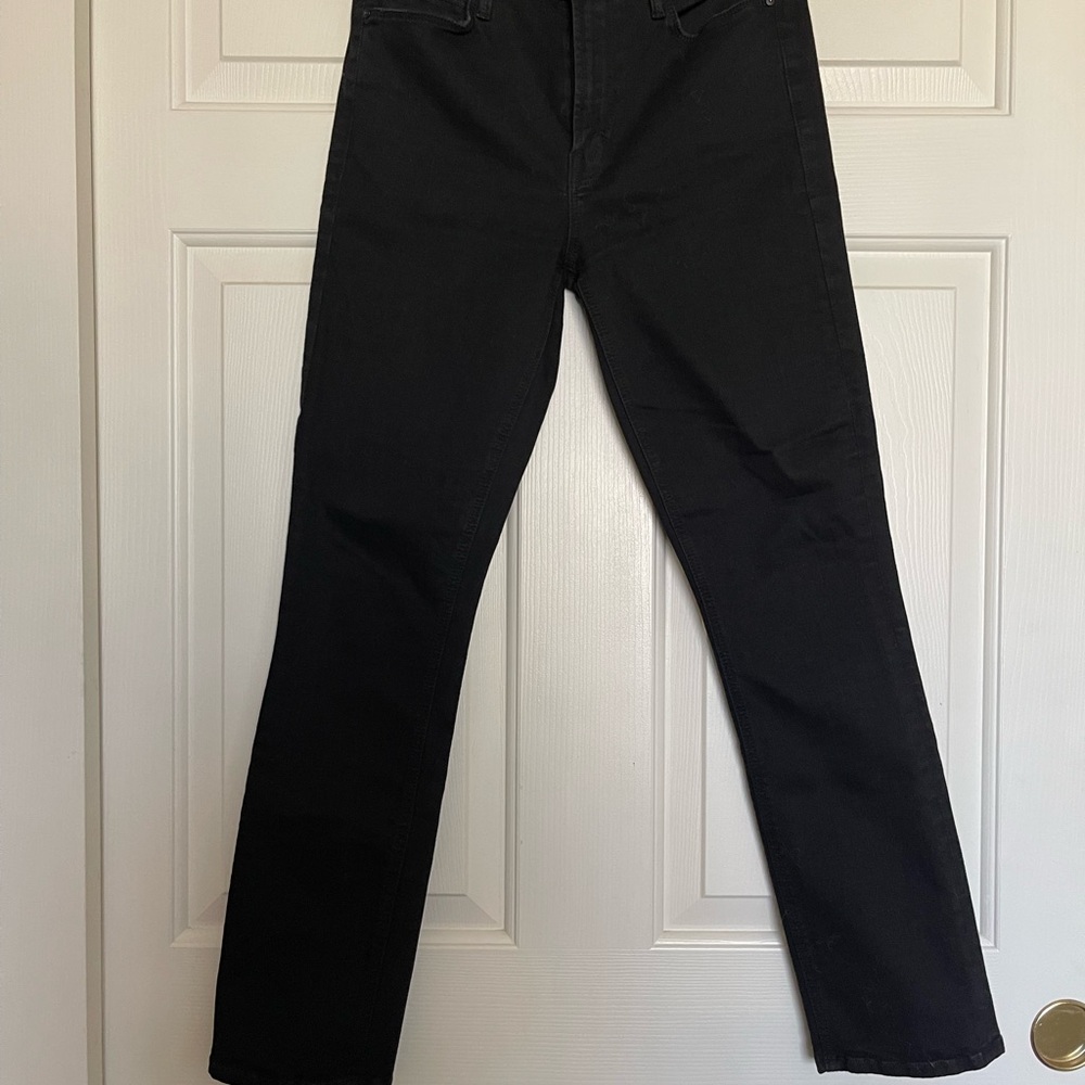 MOTHER Men's Dark Black Straight Jeans